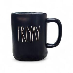 Rea Dunn Ceramic Black Mug ' Friyay ' New With Out Tags